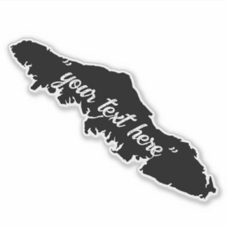 Vancouver Island  map outline Custom Text 