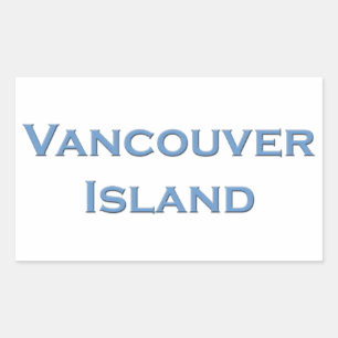 Vancouver Island Text Logo Rectangular Sticker