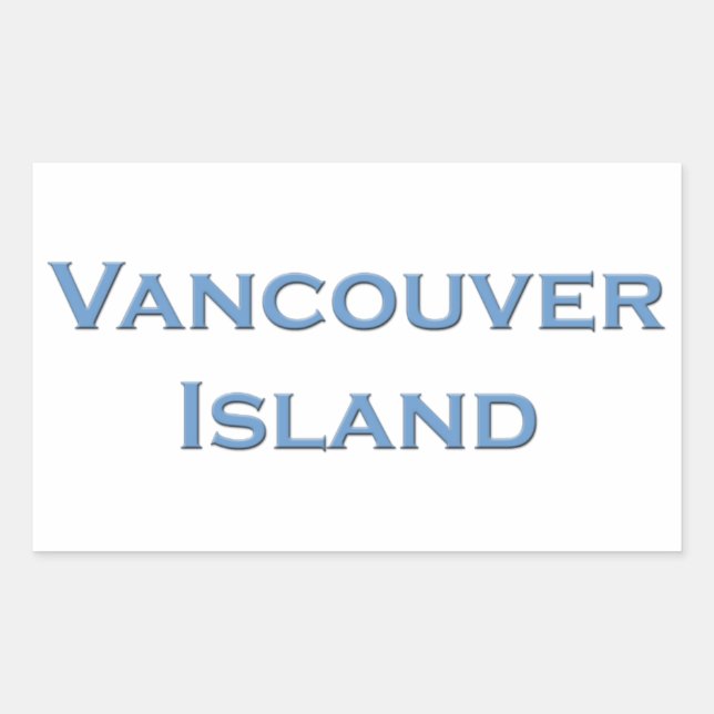 Vancouver Island Text Logo Rectangular Sticker (Front)