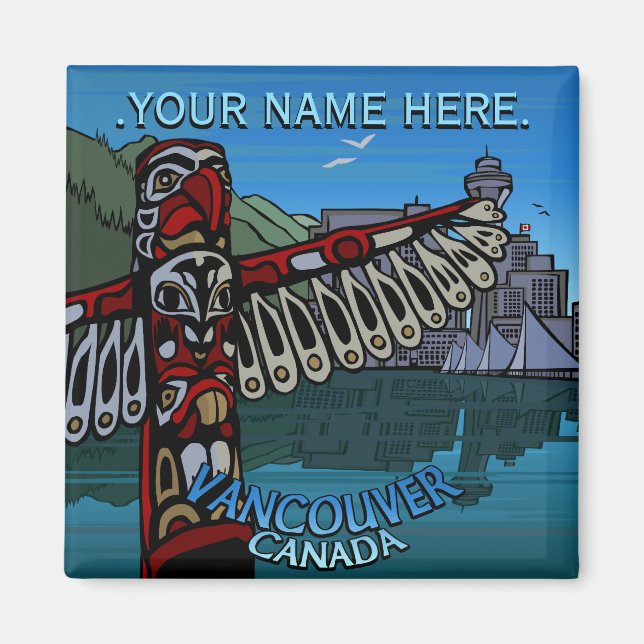 Vancouver Magnet Personalised Vancouver Magnet (Front)