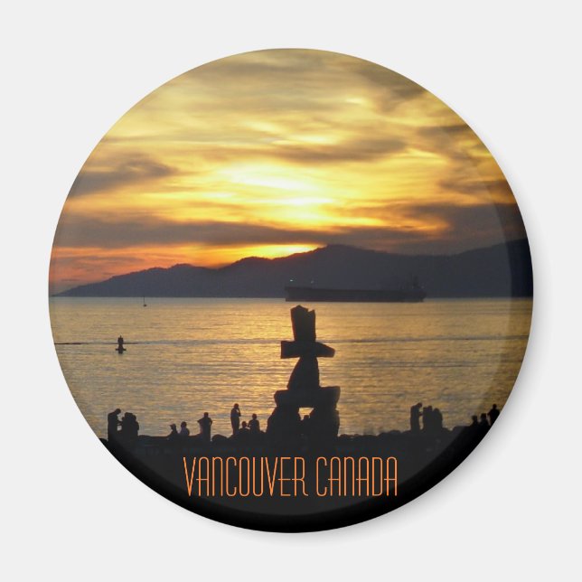 Vancouver Magnet Souvenir Sunset Beach Magnets (Front)