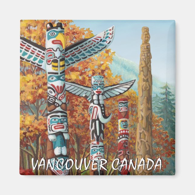 Vancouver Magnet Souvenir Vancouver Landmark Gifts (Front)