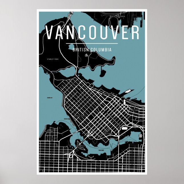 Vancouver Map Poster (Front)