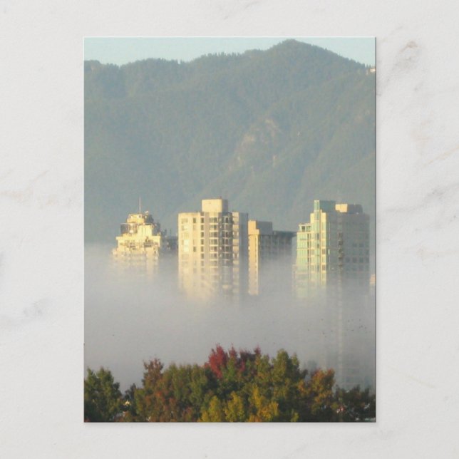 Vancouver out of Mist Postcard (Front)