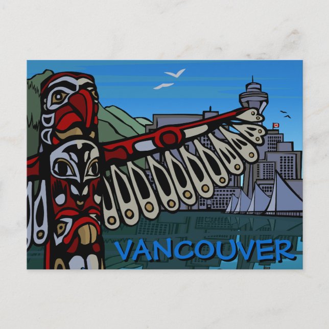 Vancouver Postcards Totem Pole & Landmarks Cards (Front)