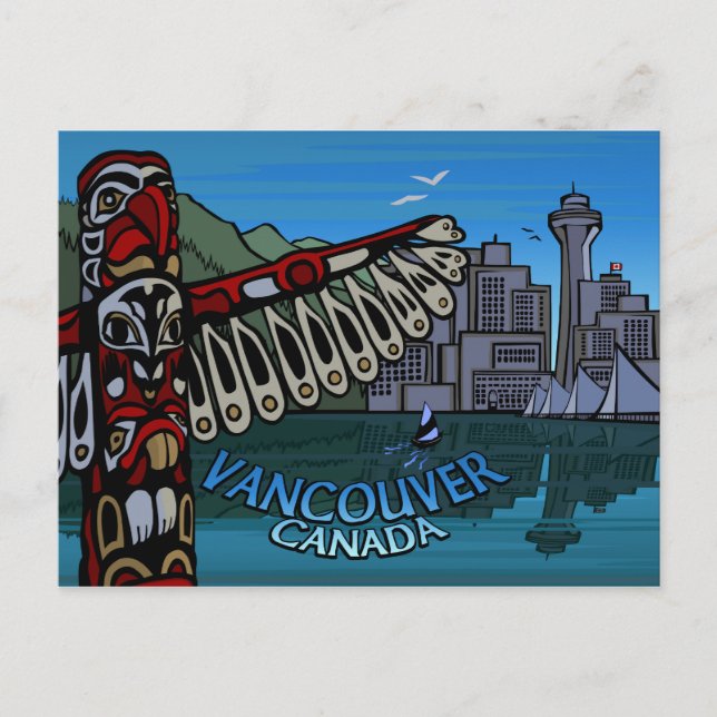 Vancouver Postcards Totem Pole & Landmarks Cards (Front)