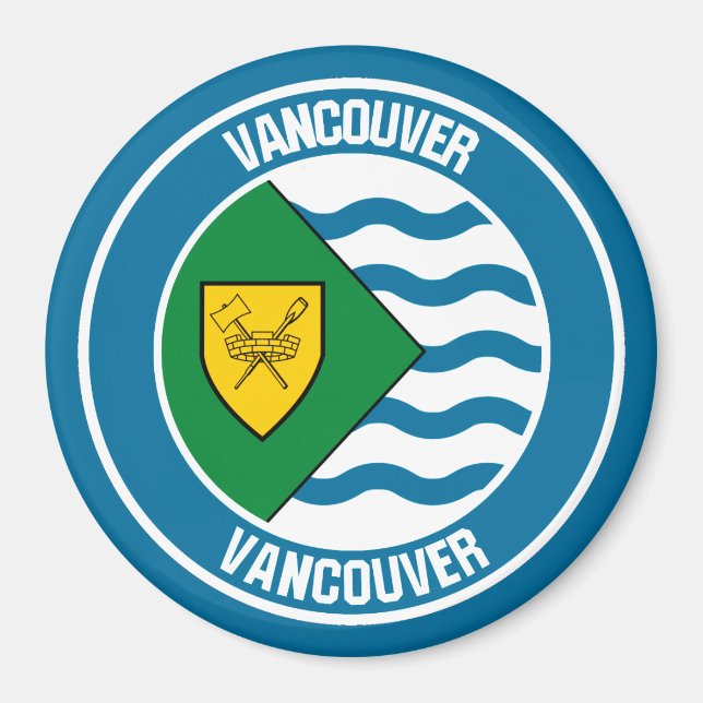 Vancouver Round Emblem Magnet (Front)