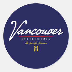 Vancouver Script Classic Round Sticker