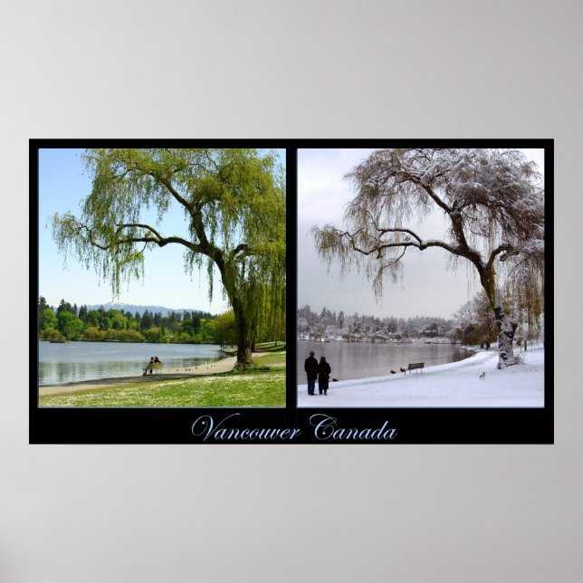 Vancouver Seasons Poster Print Canada Souvenir (Front)