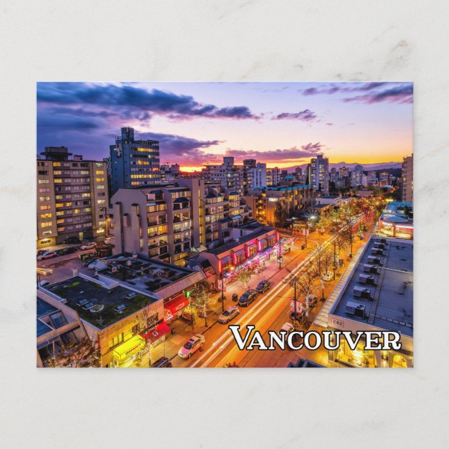 Vancouver Skyline, British Columbia, Canada Postcard (Front)
