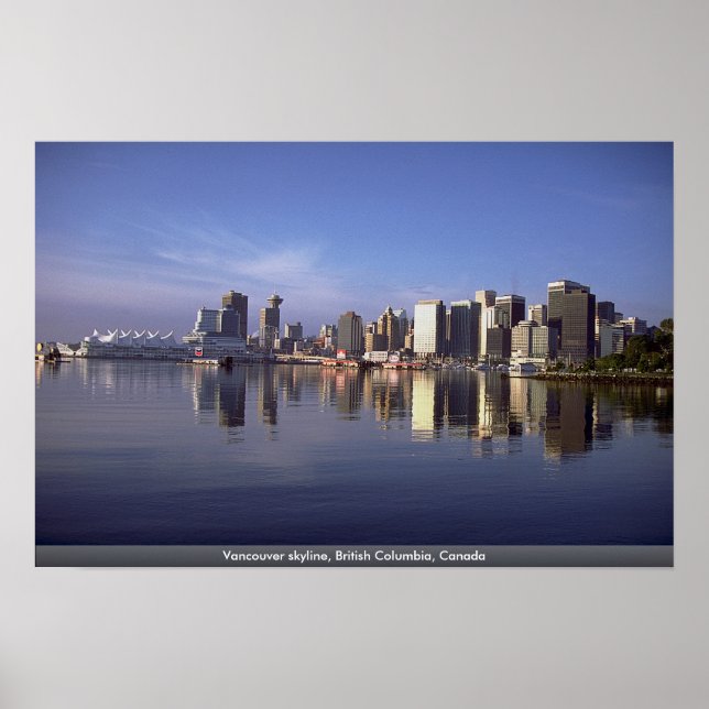 Vancouver skyline, British Columbia, Canada Poster (Front)
