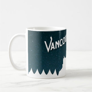 Vancouver skyline by night at Coal Harbour Coffee Mug