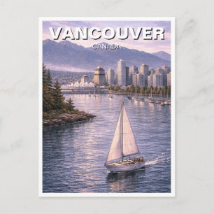 Vancouver Skyline Canada Travel Postcard