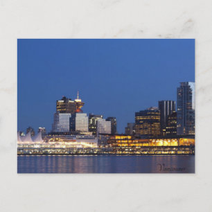 Vancouver Skyline Holiday Postcard