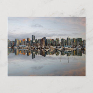 Vancouver skyline in Canada postcard