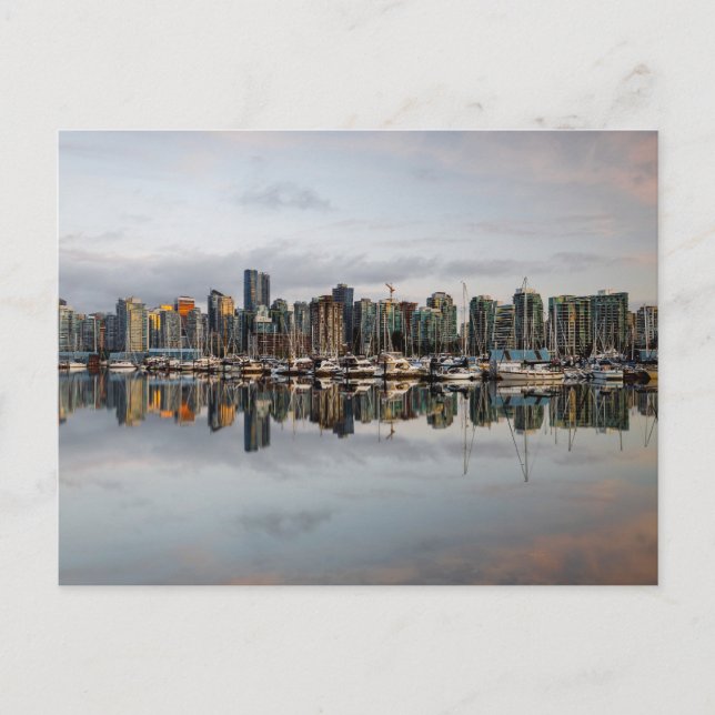 Vancouver skyline in Canada postcard (Front)