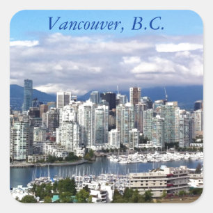 Vancouver Skyline Square Sticker