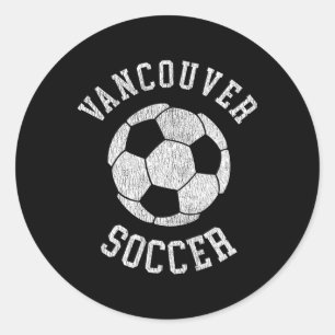 Vancouver Soccer Retro Distressed 90's Vintage Classic Round Sticker