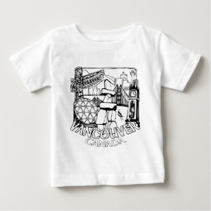 Vancouver Souvenir Baby T-shirts Landmark Baby Tee