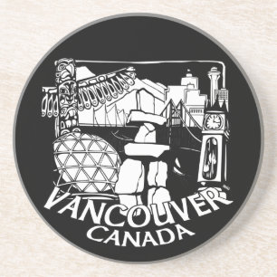 Vancouver Souvenir Coaster Totem Pole Landmarks