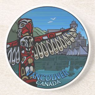 Vancouver Souvenir Coaster Totem Pole Landmarks