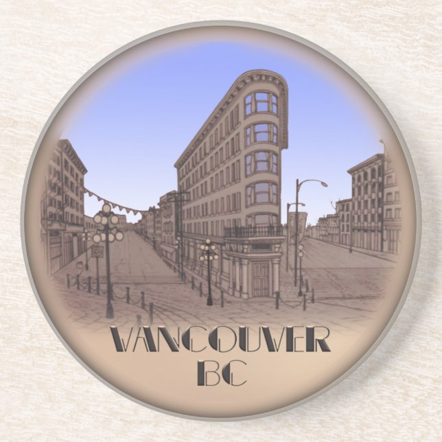 Vancouver Souvenir Coasters Vancouver Gastown Gift (Front)