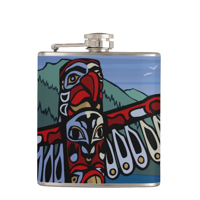 Vancouver Souvenir Flask 2 Worlds Landmark Gifts (Front)