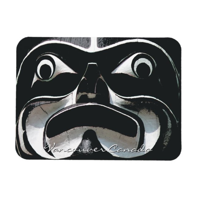 Vancouver Souvenir Magnet Totem Pole Landmark Gift (Horizontal)