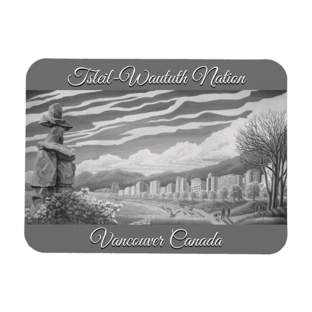 Vancouver Souvenir Magnet Vancouver Landmark Gift (Horizontal)