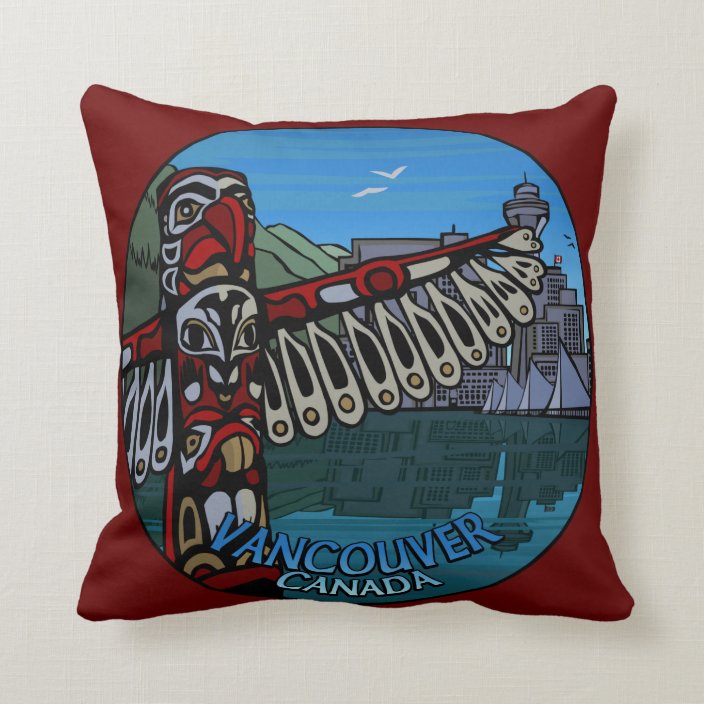 Vancouver Souvenir Pillow Vancouver Landmarks Gift Zazzle.co.uk