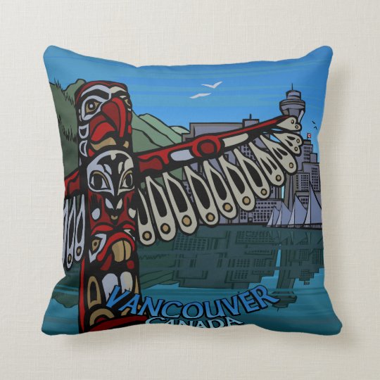 Vancouver Souvenir Pillow Vancouver Landmarks Gift Zazzle.co.uk