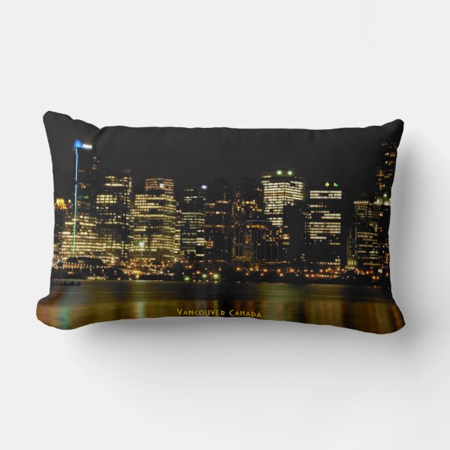 Vancouver Souvenir Pillow Vancouver Skyline Gift (Front)