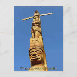 Vancouver Souvenir Postcard Totem Pole Personalise