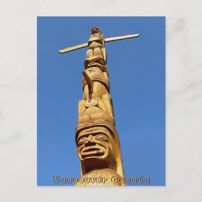 Vancouver Souvenir Postcard Totem Pole Personalise (Front)