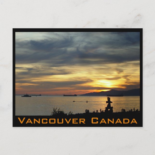 Vancouver Souvenir Postcards Inukshuk Landmark (Front)
