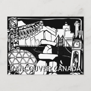 Vancouver Souvenir Postcards Totem Pole Landmarks