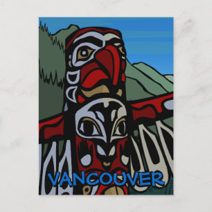 Vancouver Souvenir Postcards Totem Pole Landmarks