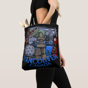 Vancouver Souvenir Tote Bag Landmark Art Bags