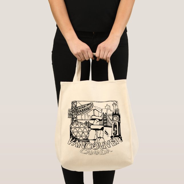 Vancouver Souvenir Tote Bag Landmark Art Bags (Front (Product))