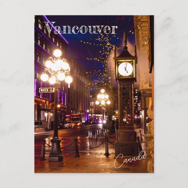 Vancouver Steamclock Souvenir Postcard (Front)