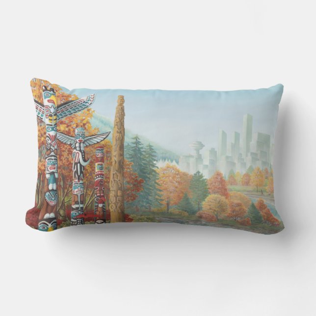 Vancouver Throw Pillows Vancouver Totem Pole Gifts (Front)