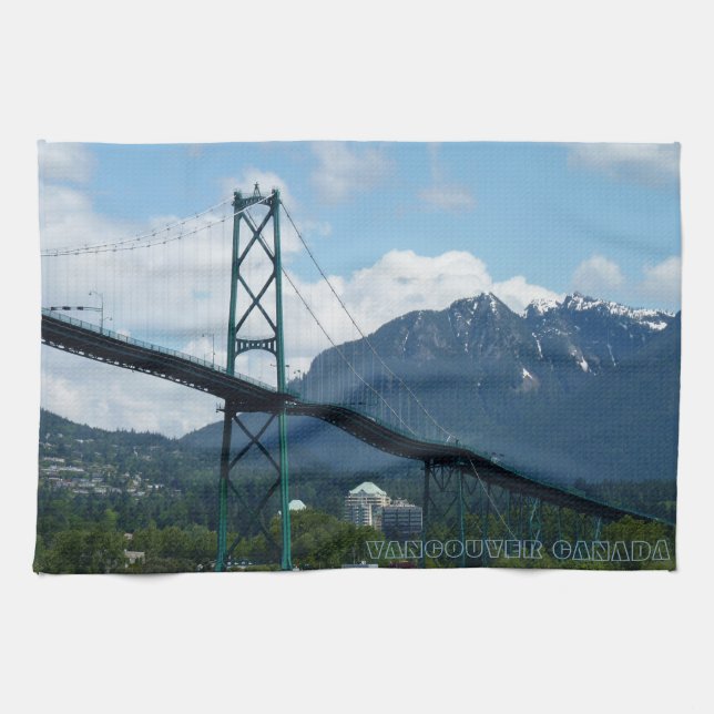 Vancouver Towel Personalised Souvenir Tea Towel (Horizontal)