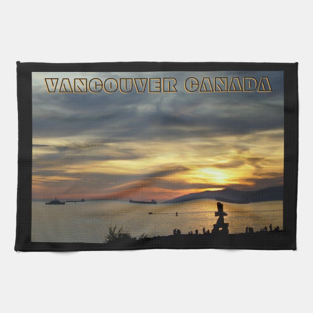 Vancouver Towel Personalised Vancouver Tea Towel (Horizontal)