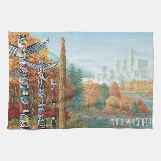 Vancouver Towel Vancouver Souvenir Tea Towel (Horizontal)
