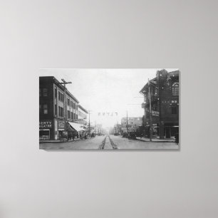 Vancouver, WA - Main Street View of Downtown Canvas Print