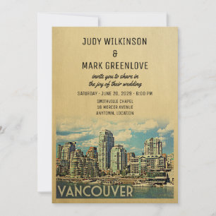 Vancouver Wedding Invitation Canada