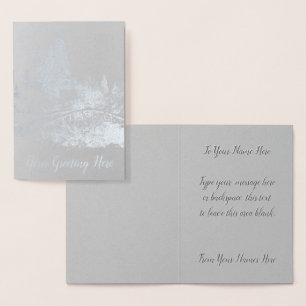 Vancouver Winter Greeting Cards Custom Silver