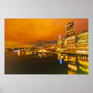 Vancouver's Sunset Skyline Poster