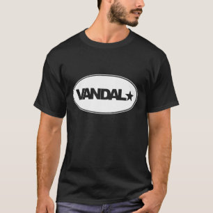 VANDAL★ Logo White Oval Circle T-Shirt