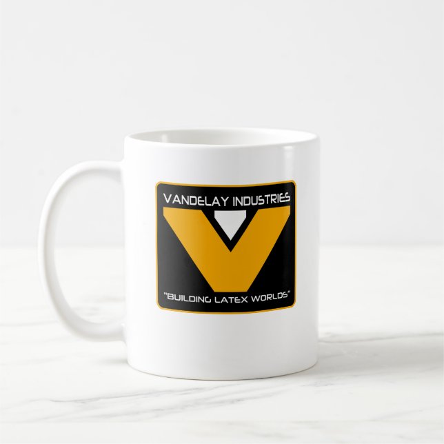 Vandelay Industries Building Latex Worlds Funny Coffee Mug (Left)
